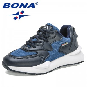BONA 2022 New Designers Casual Shoes Men Tenis Luxury Breathable Shoes Man Fashion Jogging Walking Running Shoes Mansculino Soft