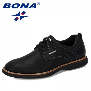 BONA 2020 New Designers Popular Casual Shoes Men Flat Shoes Lace-Up Low Top Sneakers Man Leisure Footwear Trendy Tenis Masculino
