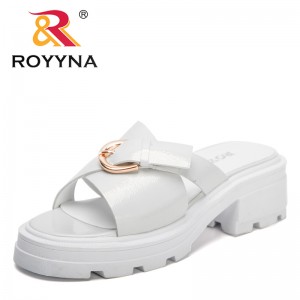 ROYYNA 2022 New Designers Fashion Style Buckle Strap Sandals Women Soft Walking Slippers Casual Beach Shoes Ladies Platform Shoe